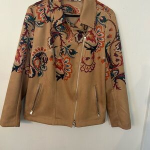 Chico’s floral Tan Jacket.